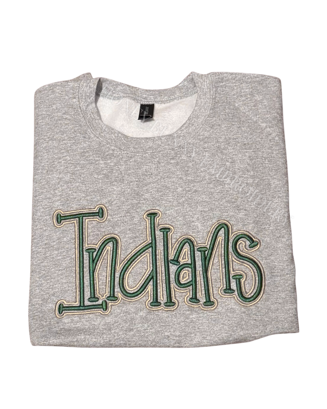 Indians Team Mascot School 3D Puff Outline
