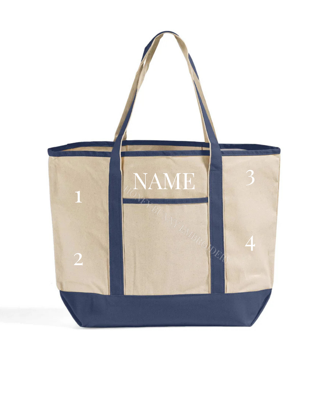 JUMBO Favorite things Embroidered tote