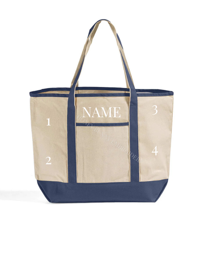JUMBO Favorite things Embroidered tote