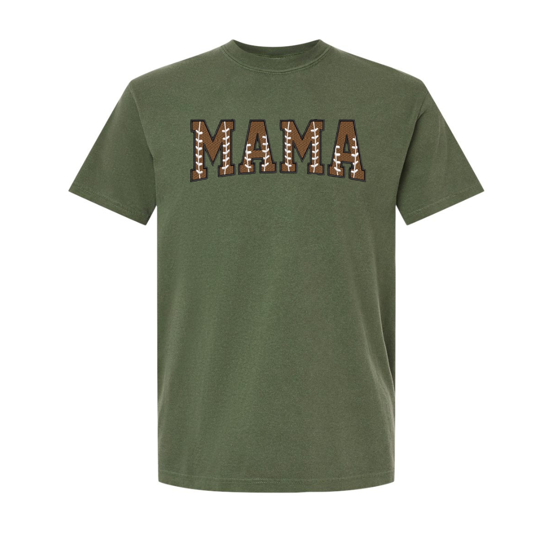 Custom Football Mama Shirt – Embroidered Game Day Tee