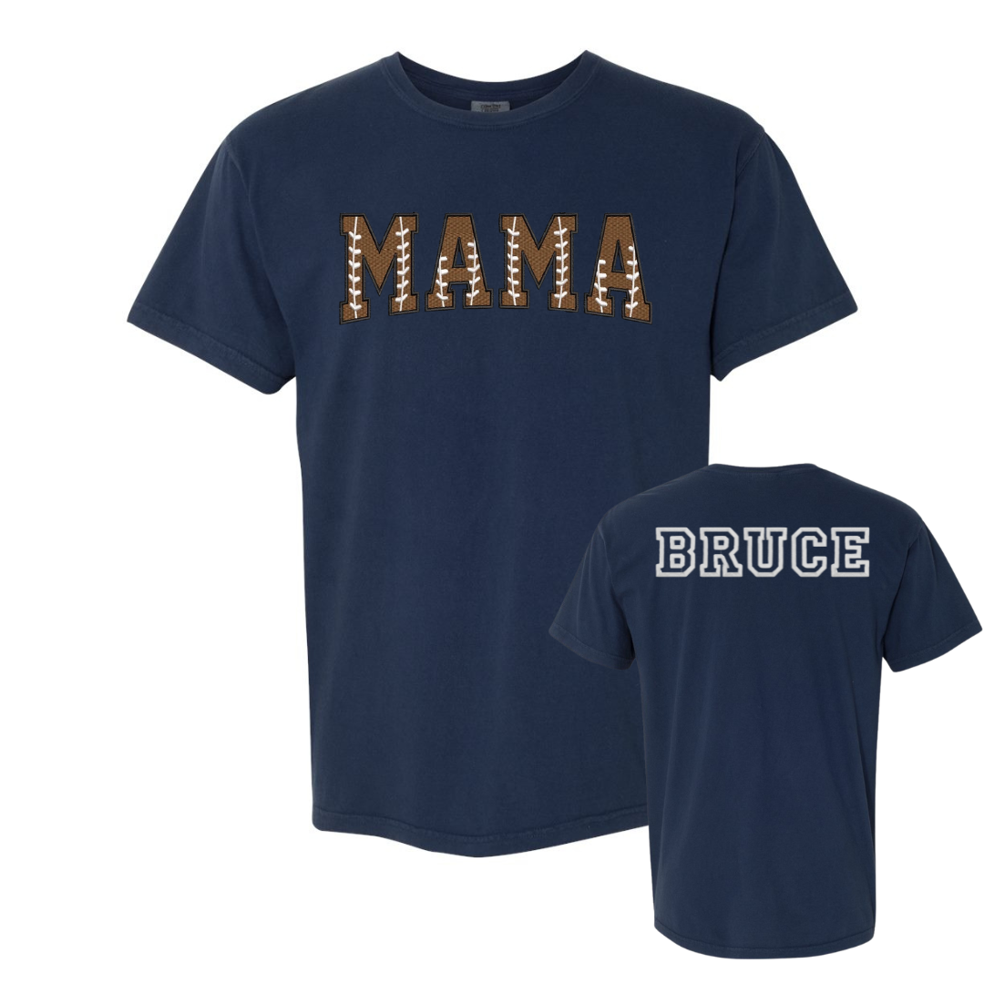 Custom Football Mama Shirt – Embroidered Game Day Tee