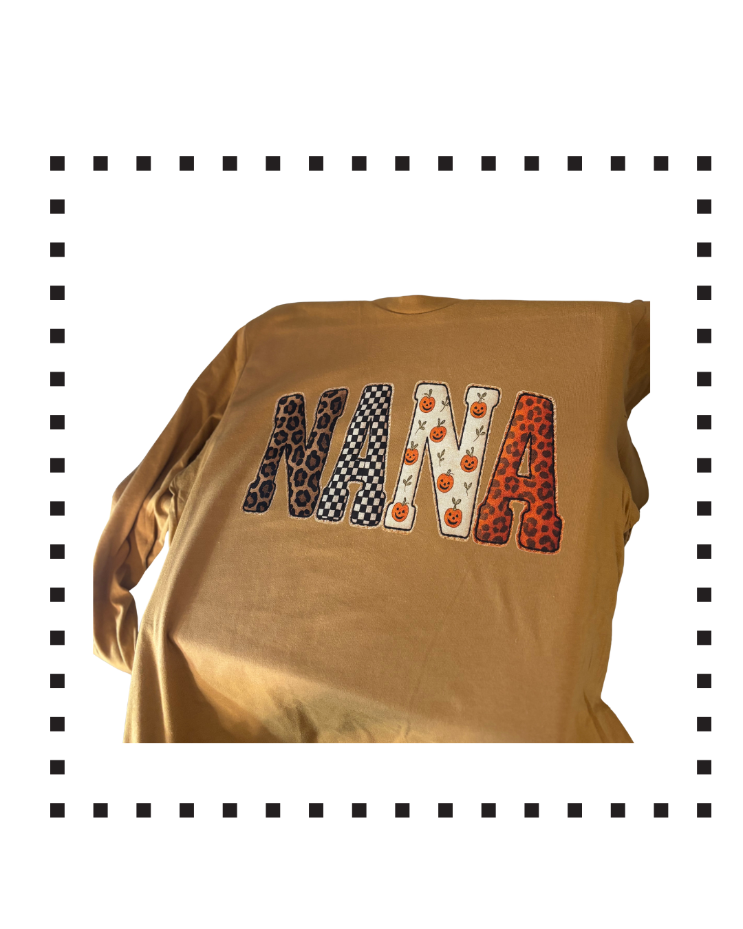 Halloween MAMA Patchwork Tee | Comfort Colors Shirt for MAMA • NANA • GIGI • MIMI