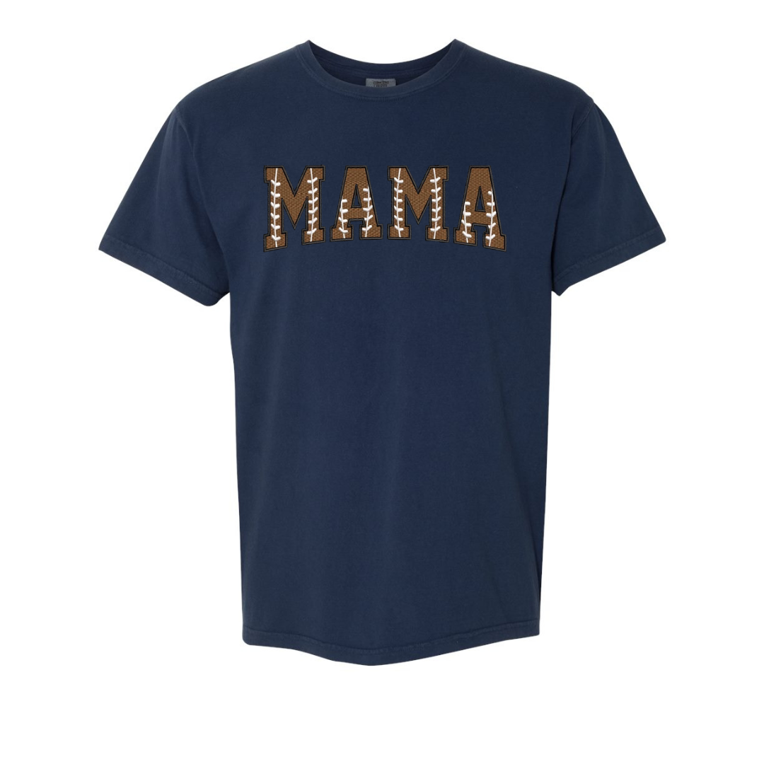 Custom Football Mama Shirt – Embroidered Game Day Tee