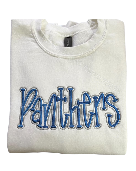 Panthers Team Mascot School 3D Puff Outline
