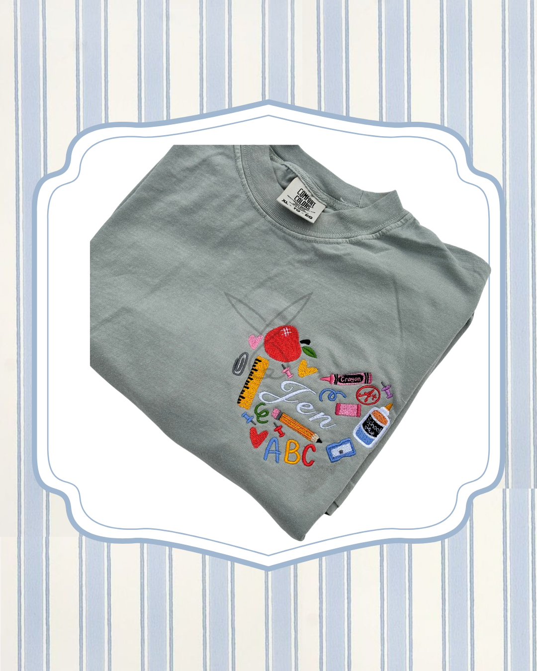 School Supply Art Teacher Icons Appreciation Shirt