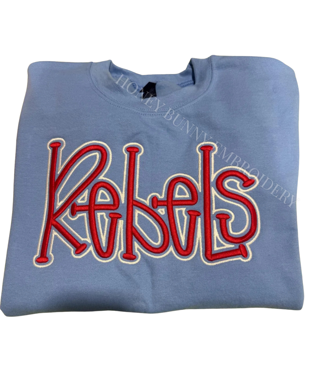Rebels Team Mascot School 3D Puff Outline