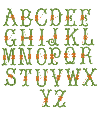 Pumpkin Monogram Bubble Set