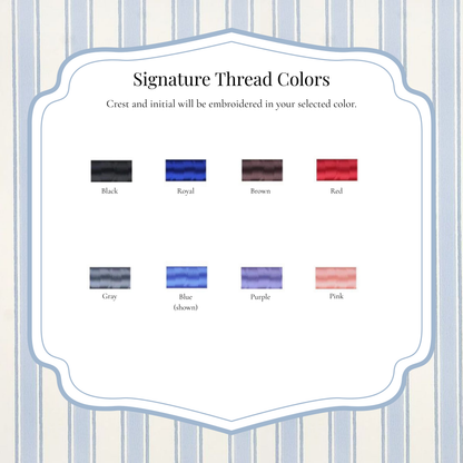 Color swatches for embroidery thread with text indicating available colors.
