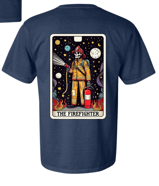Tarot Skeleton Firefighter Tee