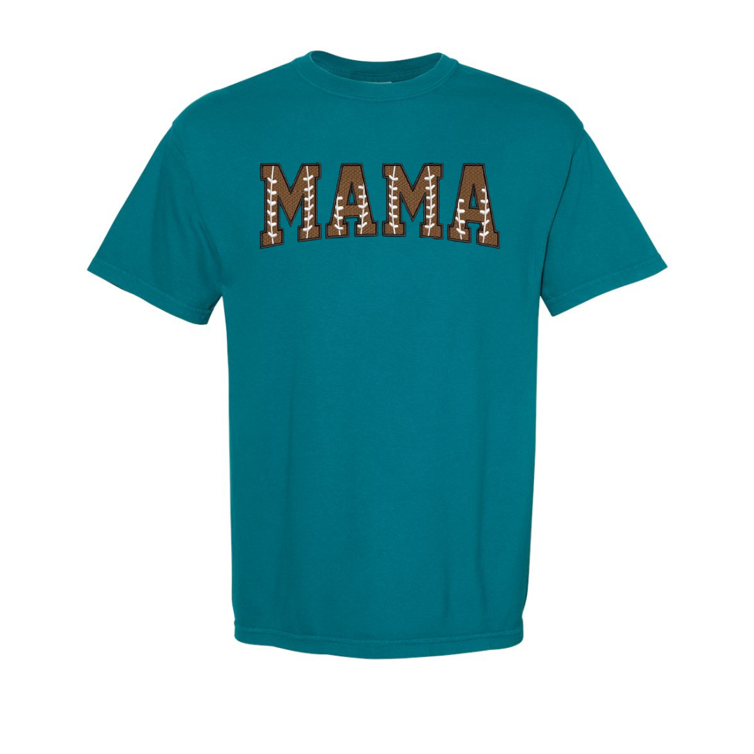 Custom Football Mama Shirt – Embroidered Game Day Tee