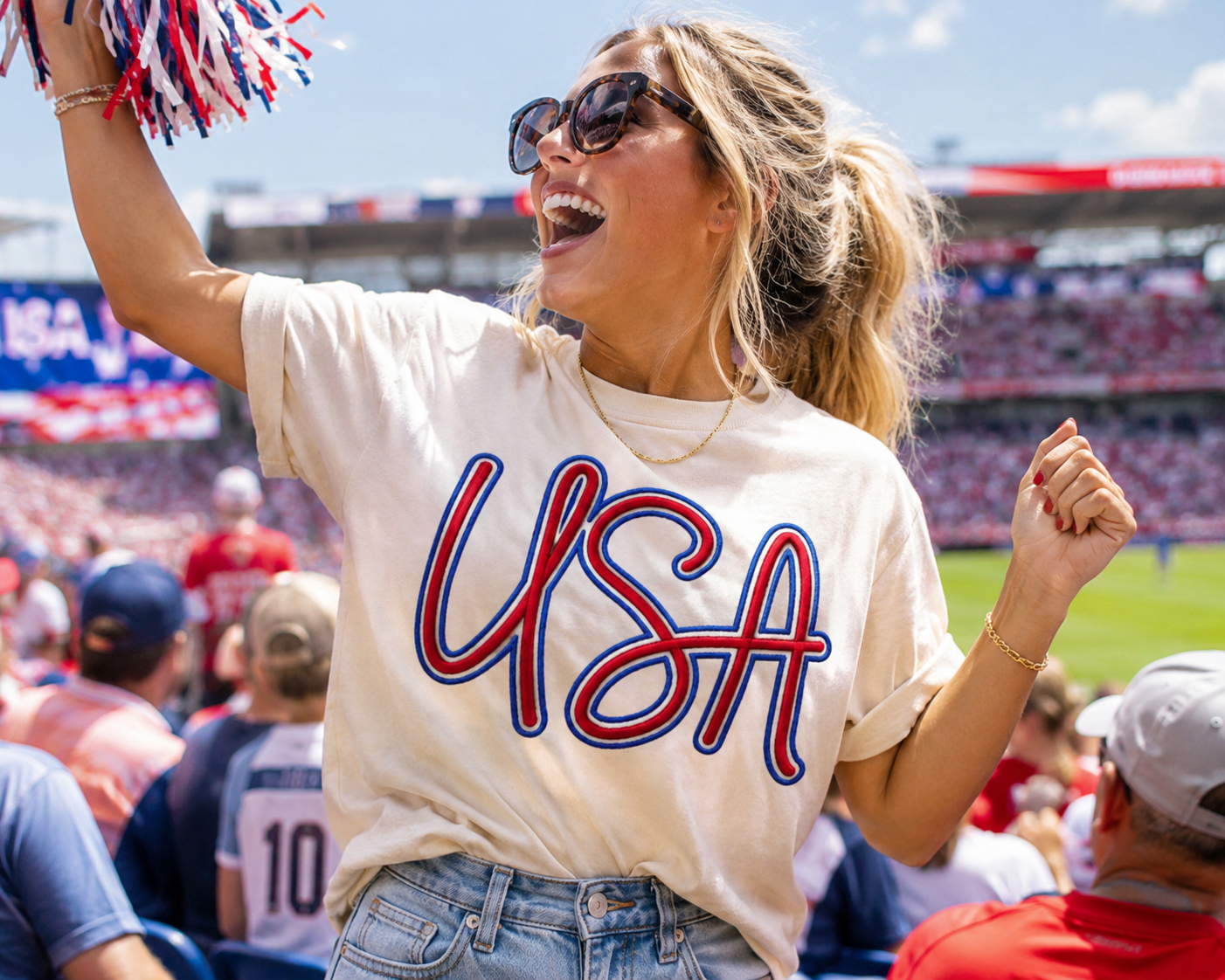 USA 3D Puff Tee