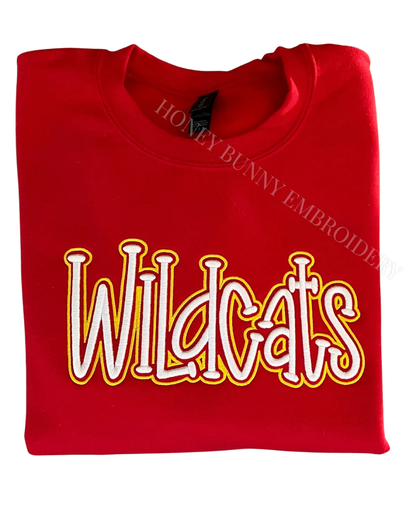 Wildcats Team Mascot School 3D Puff Outline