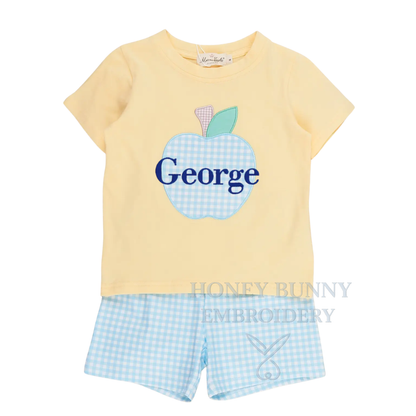 Apple Back to School Shorts Set