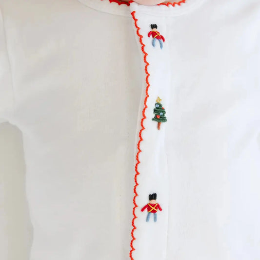Monogram Nutcracker Footie Pajamas