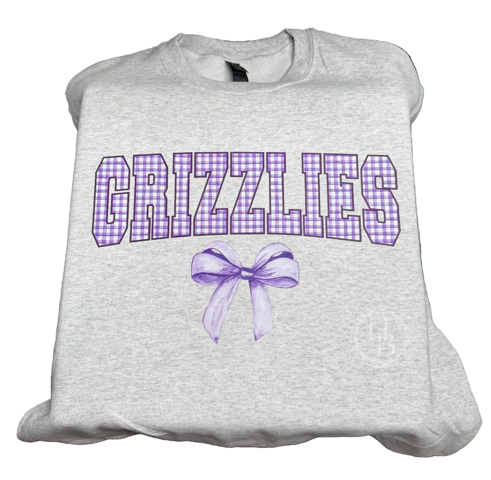 Coquette Grizzlies School Mascot Crewneck