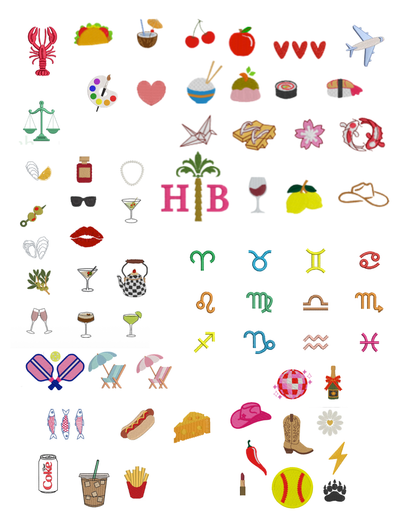 Collection of various emojis on a white background