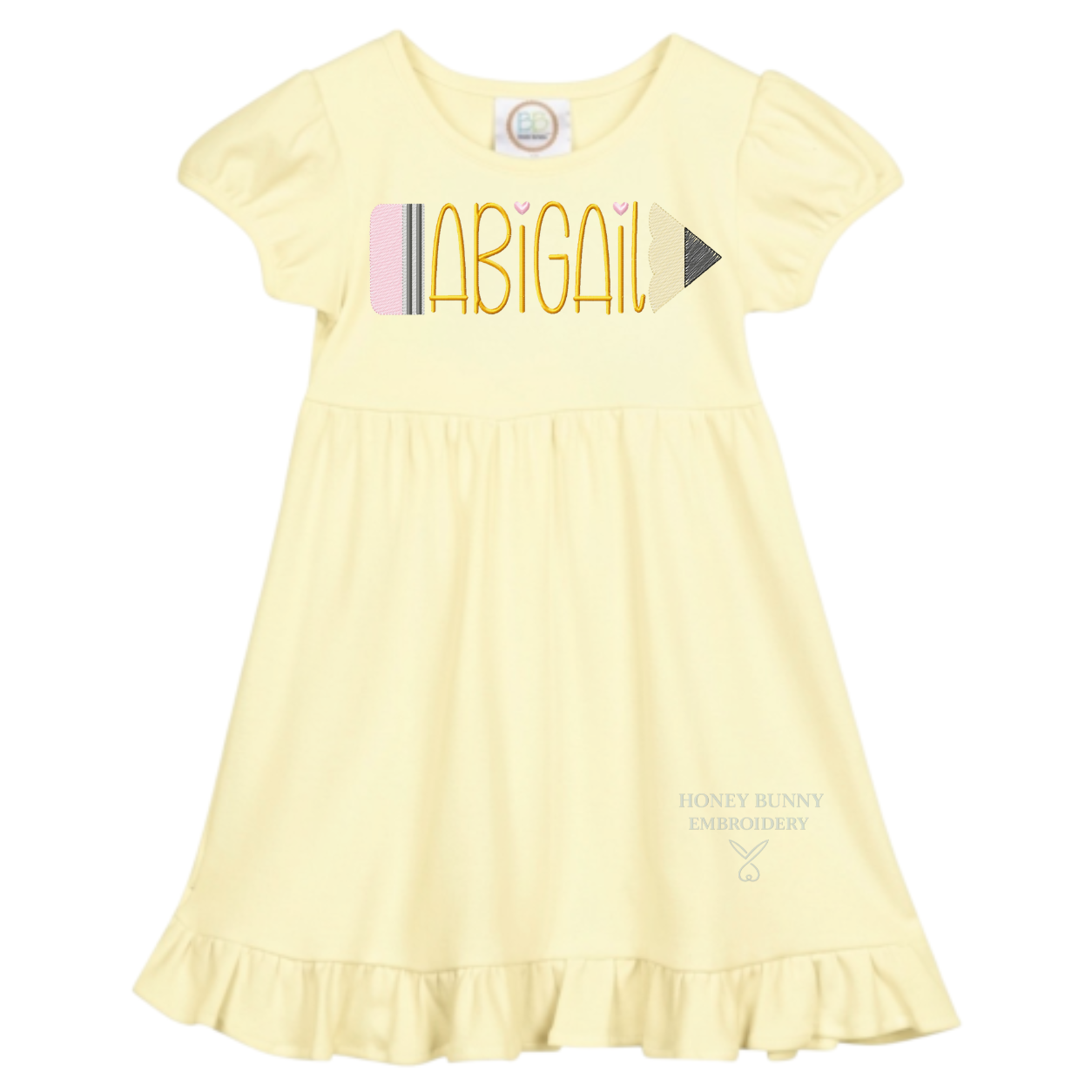 Pencil Name Empire Waist Dress