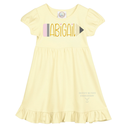 Pencil Name Empire Waist Dress