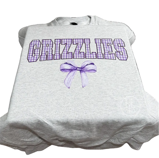 Coquette Grizzlies School Mascot Crewneck