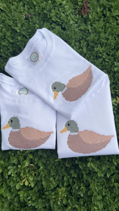 Mallard Sketch Embroidered Boys Tee
