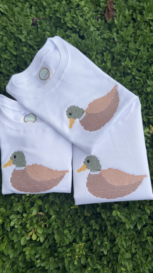 Mallard Sketch Embroidered Boys Tee