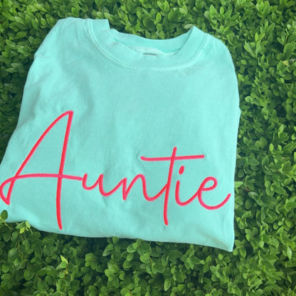 Auntie comfort colors tee