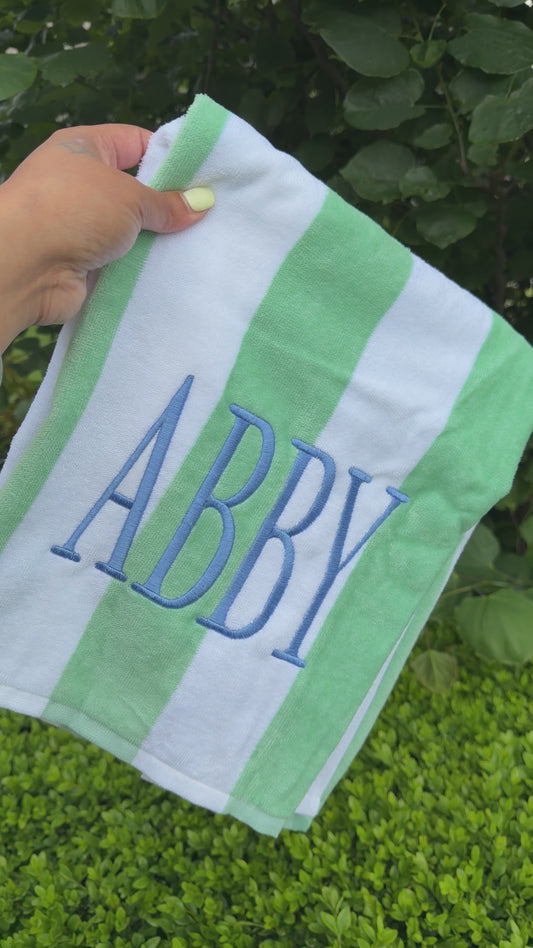 Coastal Monogram Beach Towel