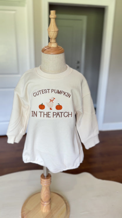 Cutest Pumpkin in The Patch Bubble Romper