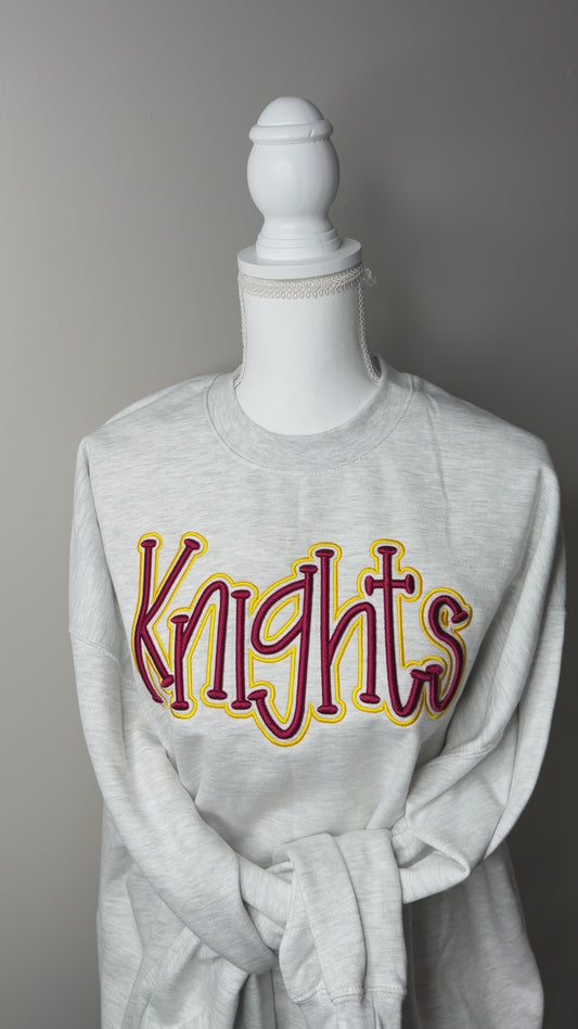 Knights 3D Puff Crewneck